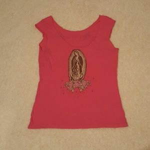 Virgin Mary Pink Top